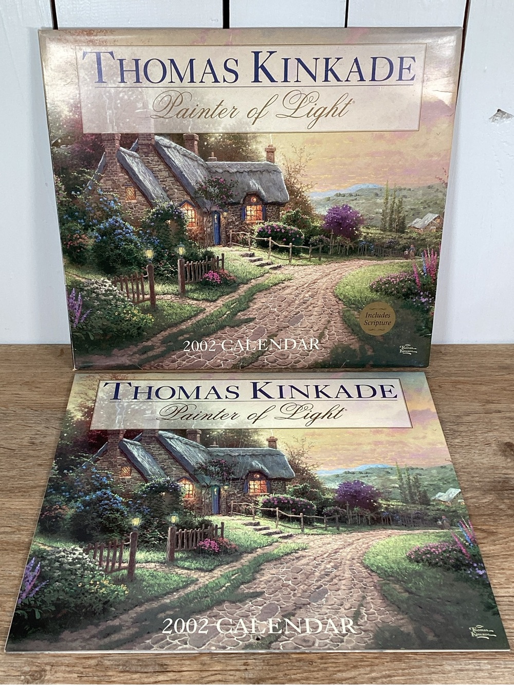 2002 Thomas Kinkade Painter Of Light Calendar with Storage Envelope